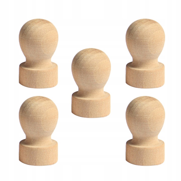 5 шт. бежева дерев'яна печатка для творчого рукоділля — фото 3