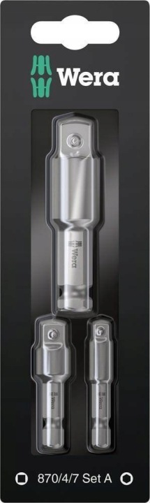 Wera Sada adaptérů 1/4" 3ks pro klíče