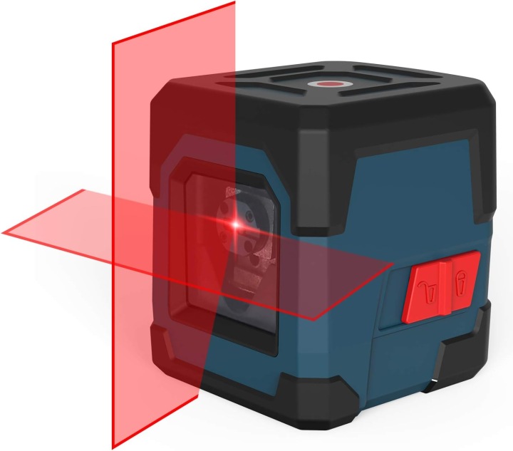 Křížový laser RockSeed s samonivelací a příslušenstvím červený
