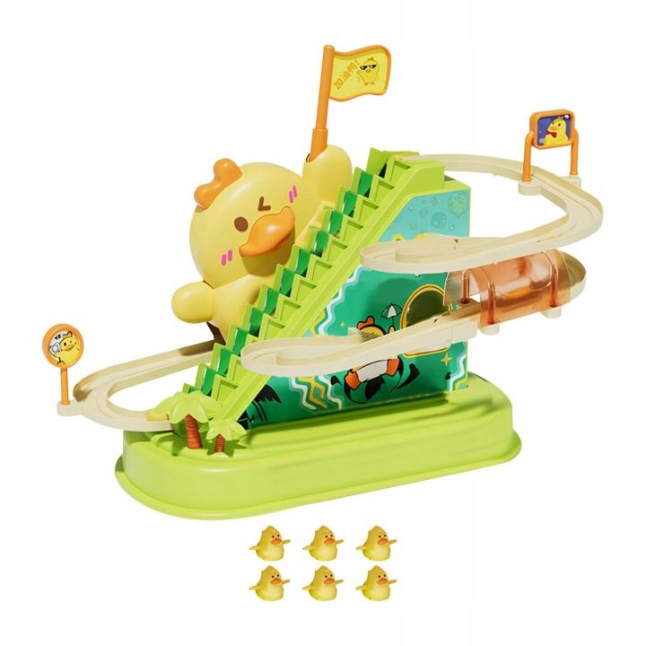 Playful Roller Coaster Toy Duck Малюків Duck Slide Сходи Indoor 12 качок — фото 3