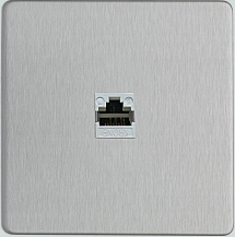 Govena luxusní datová zásuvka RJ45 cat5, broušená ocel