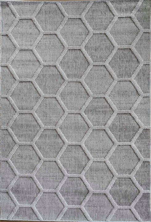 Koberec s provázkem, smyčkový, 120 x 170 cm, plochý, vnější, vnitřní boho