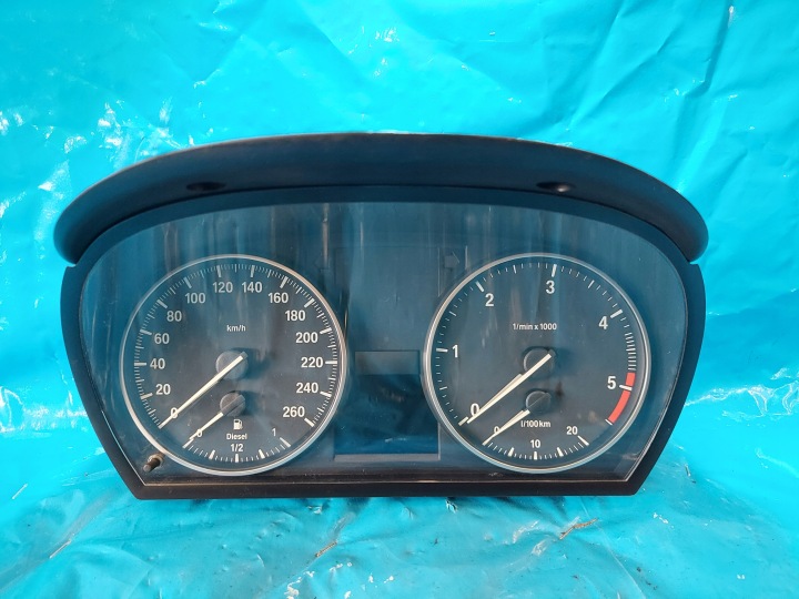 Instruments tachymètre compte tours Horloge montre tableau bord BMW E90 TD 916684603