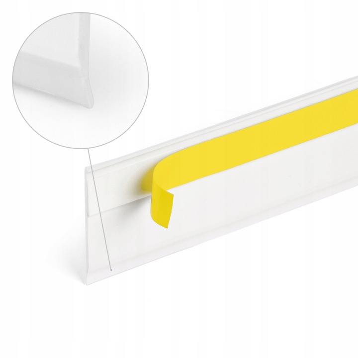 Zasklívací krycí lišta s těsněním 40 mm Bílá Pvc 15 m