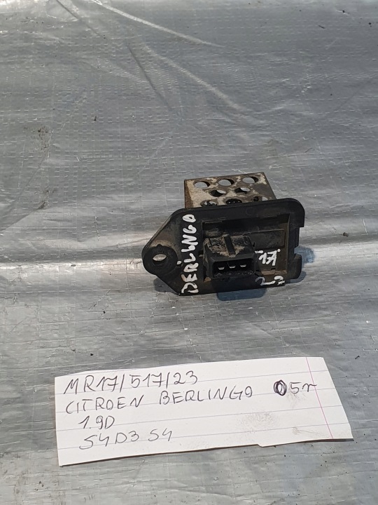 resistor, rheostat, regulator heater fan resistor of a fan CITROEN BERLINGO and LIFT 05r.