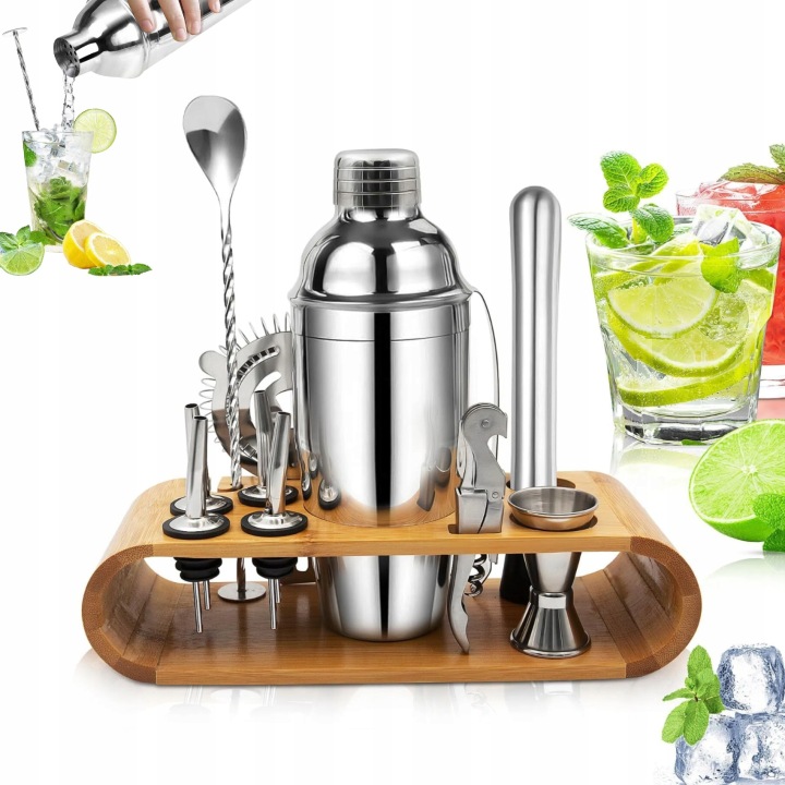 Profesionální Barmanský Set Na Nápoje Koktejl Shaker 12el Stojan