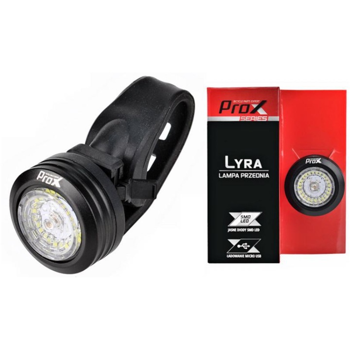Лампа передня PROX LYRA SMD LED 30 лм з зарядкою USB