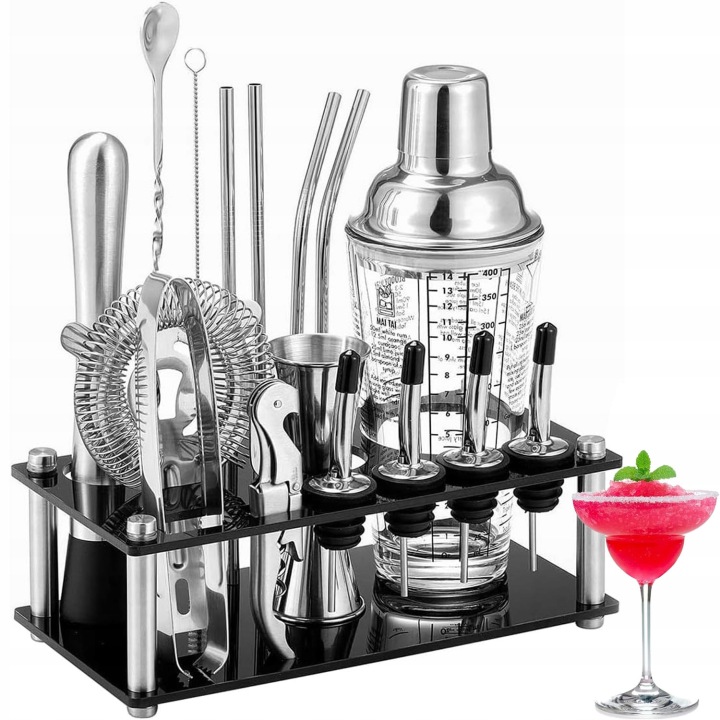 Barmanský set 17v1 Shaker na koktejly Nerezová Ocel 201 400 ml