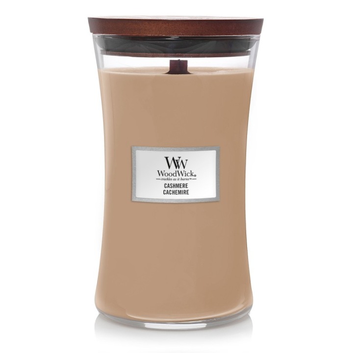 Cashmere – Woodwick – velká svíčka s dřevěným knotem