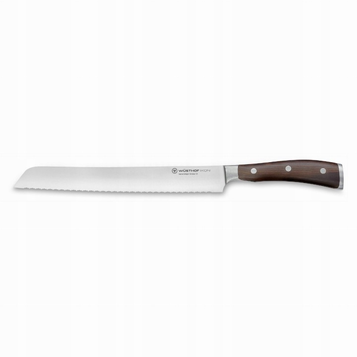 Nůž na chléb Wüsthof Ikon 23 cm, zoubkovaný, grenadill, Solingen
