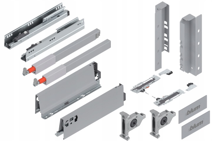 Blum Tandembox 270 Šuplík střední Tip-On C šedá