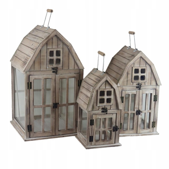 Dřevěná lucerna S/3 D7075