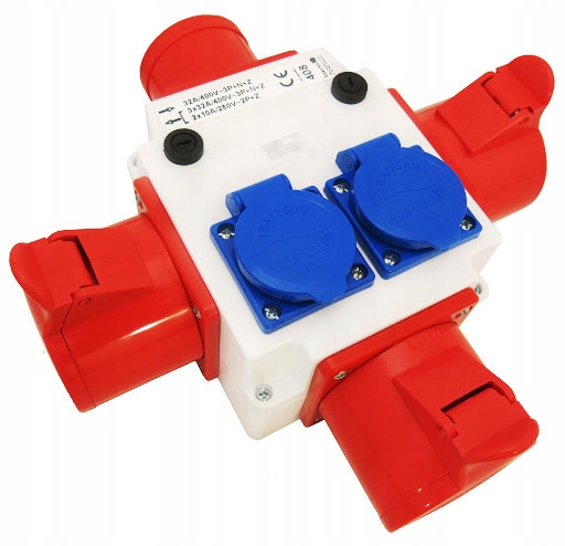 Silový Rozdělovač út. 32A/400V 3xgn.32A/400V 2xgn.10A 2xGBA-ZB-4/10A IP44