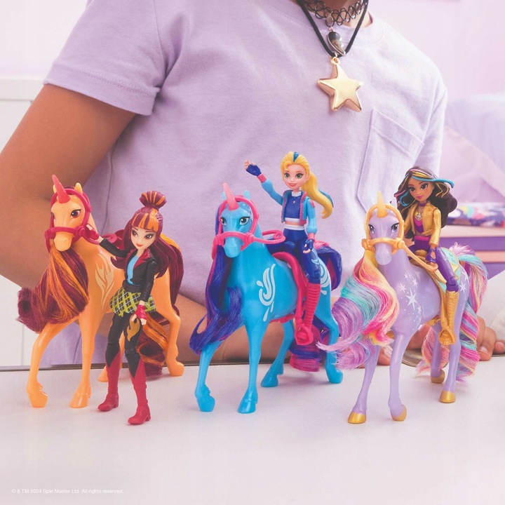 AKADEMIA JEDNOROŻCÓW ZESTAW LALKA ISABEL FIGURKA RIVER AKC. UNICORN ACADEMY Marka Spin Master