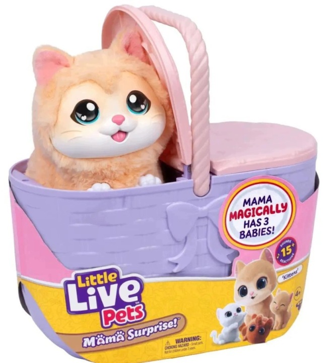 Набір Little Live Pets Мама Surprise Кошеня Котяча Мама в кошику Котик Кіт — фото 5