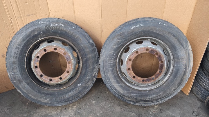 ruote pneumatici, gomme camion 2x CONTINENTAL HYBRID HD3 315/70 RR22.5