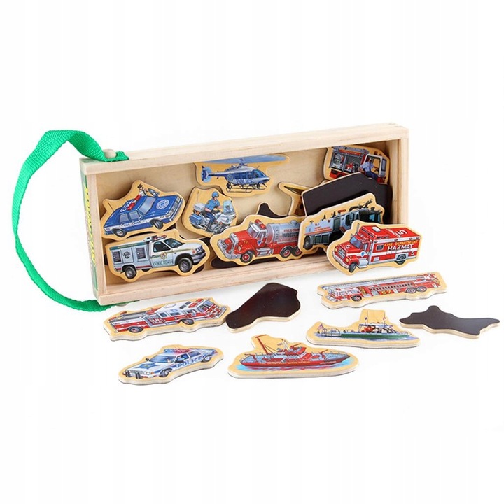 Пазли LEANToys Транспортні засоби 20 елементів Магніти 19144 Lean Toys
