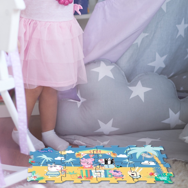 PUZZLOPIANKA Головоломка Свинка PEPPA килимок поролоновий, м'які пазли +2 роки — фото 4