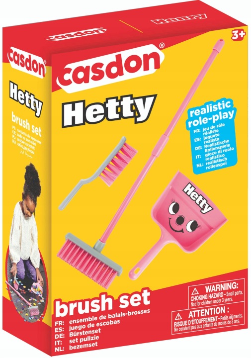 Набір для прибирання HETTY рожева щітка з совком CASDON 3+ — фото 2