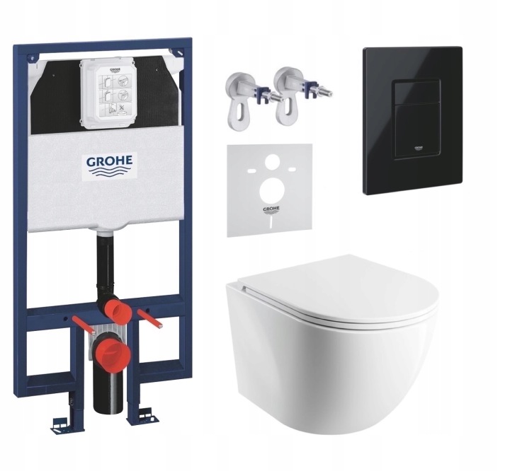 7v1 Wc Set, Stelaz Grohe Slim, Wc Mísa Omnires Tornado, Tlačítko