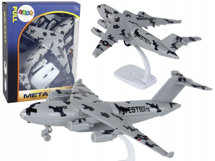 Літак Сірий Військовий Камуфляж UNITED Фігурка HW-605