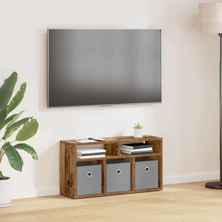 Tv Skříňka 72 CM Ze Starého Dřeva, 3 Zásuvky, Stojan Na Televizi