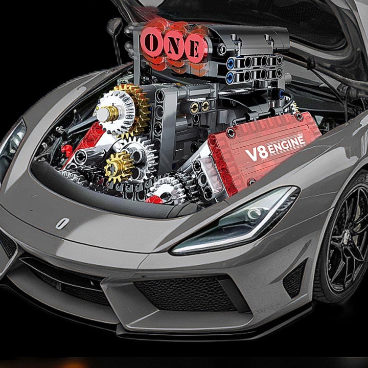 Набір моделей двигуна, міні V8, конструктор, іграшки будівельні — фото 8