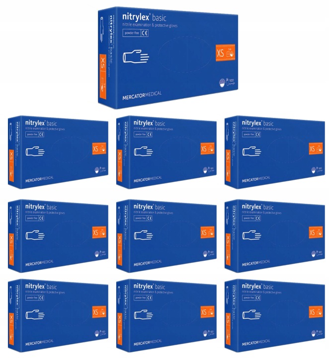 Nitrylové Rukavice Nitrylex Bezpudrové Basic Dark Blue 100 Ks 6-XS – 10 ks