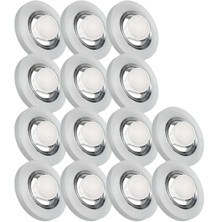 14X Skleněná Zapuštěná Lampa S Velmi Silným Sklo 3W Led Žárovka