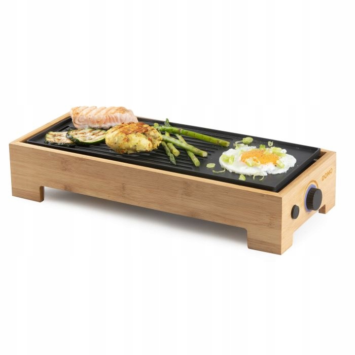 Domo DO9271G Plancha Elektrický gril 1800W 42cm Bambus