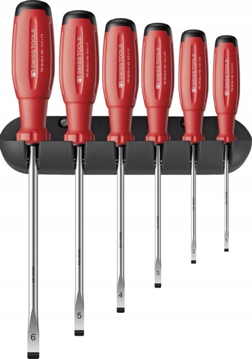 Sada Pb Swiss Tools šroubováků 6-dílných, plochých v rukojeti SwissGrip Evo