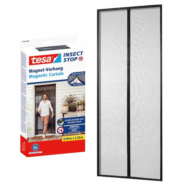 Tesa Insect Stop Moskytiéra magnetická na dveře, balkonové okno 0,9x2,1 m
