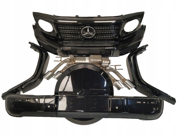 MERCEDES G63 AMG W463 W464 PAKIET Stoßstange vorne heck auspuffanlage auspuff Blende Abdeckung Kotflügel