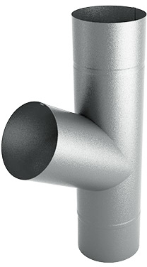 T-rozdělovač žlabu Flamingo Budmat 100 mm stříbrný