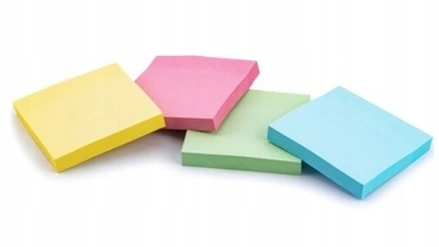 Стікери самоклеючі паперові блокноти пастельні 400 аркушів 38x50 мм — фото 2