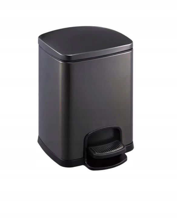 Pedálový koš Stella Premium obdélníkový 5 L, soft close černý Mat