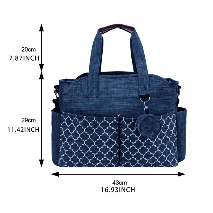 Сумка для підгузків Tote Bag Nappy з регульованим ремінцем на плече Органайзер — фото 4