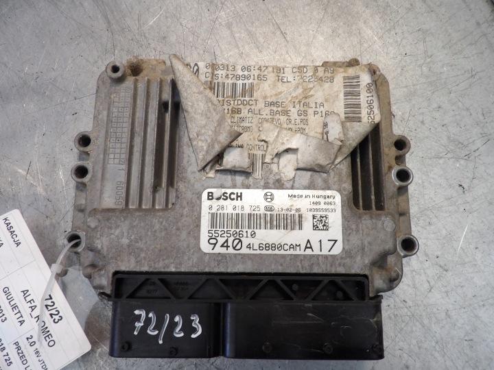 computer Alfa Romeo Giulietta 2,0jtdm 0281018725