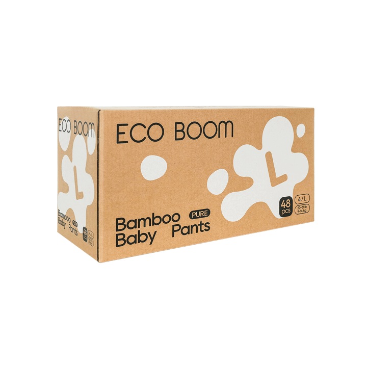 Трусики-підгузки бамбукові ECO BOOM розмір 4 л (9-14 кг) 48 шт. коробка