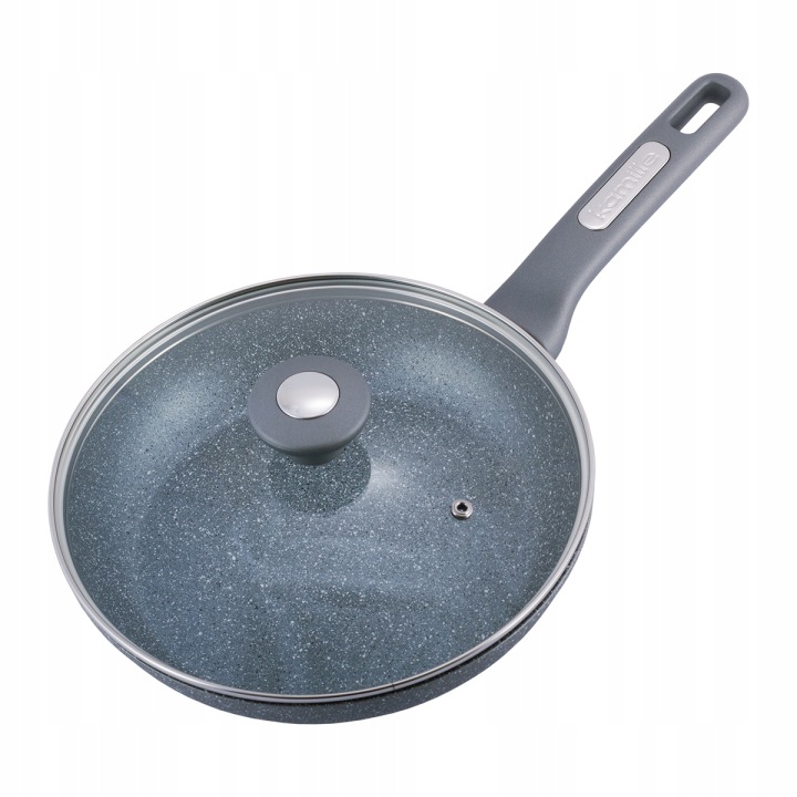 Granitová Pánev 24 CM, Víko, Indukce A Plyn