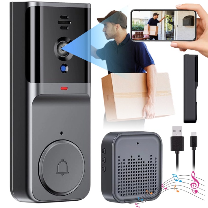 Bezdrátový Wifi Videotelefon S Full Hd Kamerou Zvonek Tuya Benetech