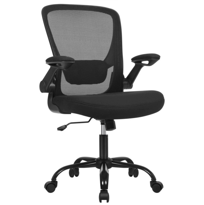 Kancelářská otočná židle ergonomická a pevná herní židle Songmics, černá