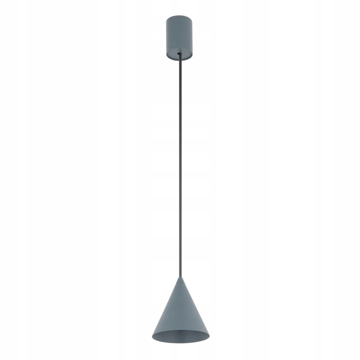 Šedá závěsná lampa Zenith s moderním designem nad stůl Nowodvorski