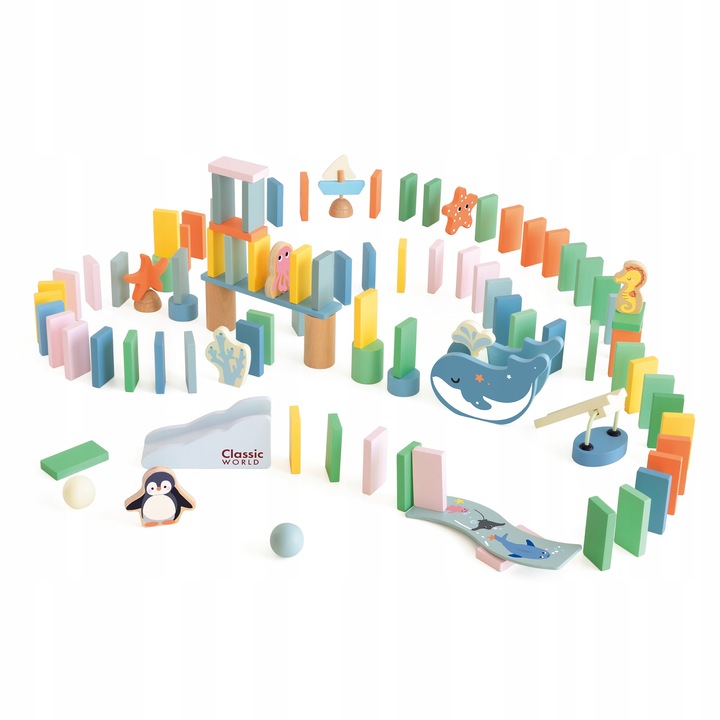 TOR LOGICZNY DOMINO MONTESSORI UKŁADANKA KLOCKI DREWNIANE CLASSIC WORLD Kod producenta CW20220