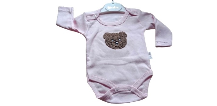 Komplet dres niemowlęcy bluza body spodnie róż — zdjęcie 5