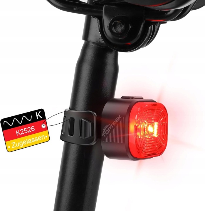Ліхтар велосипедний задній LED USB-C 200 м водонепроникна — фото 4