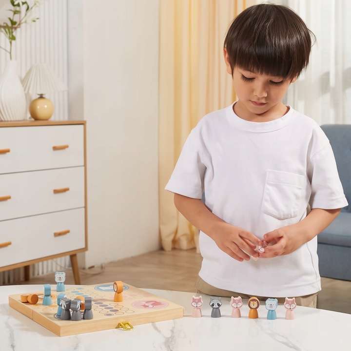 VIGA DREWNIANA GRA CHIŃCZYK LUDO PolarB PLANSZOWA TOWARZYSKA PASTELOWA Wydawca Viga