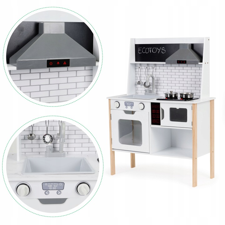 Дерев'яна кухня для дітей + звуки вогники ECOTOYS — фото 8