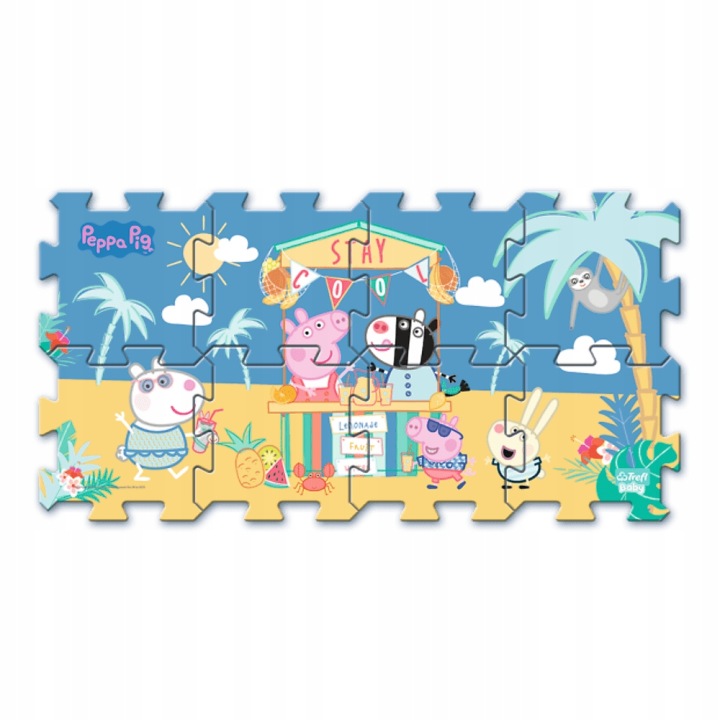 PUZZLOPIANKA Головоломка Свинка PEPPA килимок поролоновий, м'які пазли +2 роки — фото 2