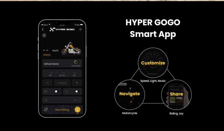 HYPER GOGO CRUISER 12 плюс мотоцикл електричний з додатком - зелений — фото 14